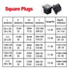 3/4" Square Tubing End Caps (20-Pack) - Durable Plastic Pipe