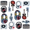 16 Pcs Iron on Patches for Clothes,Hip hop Music Style