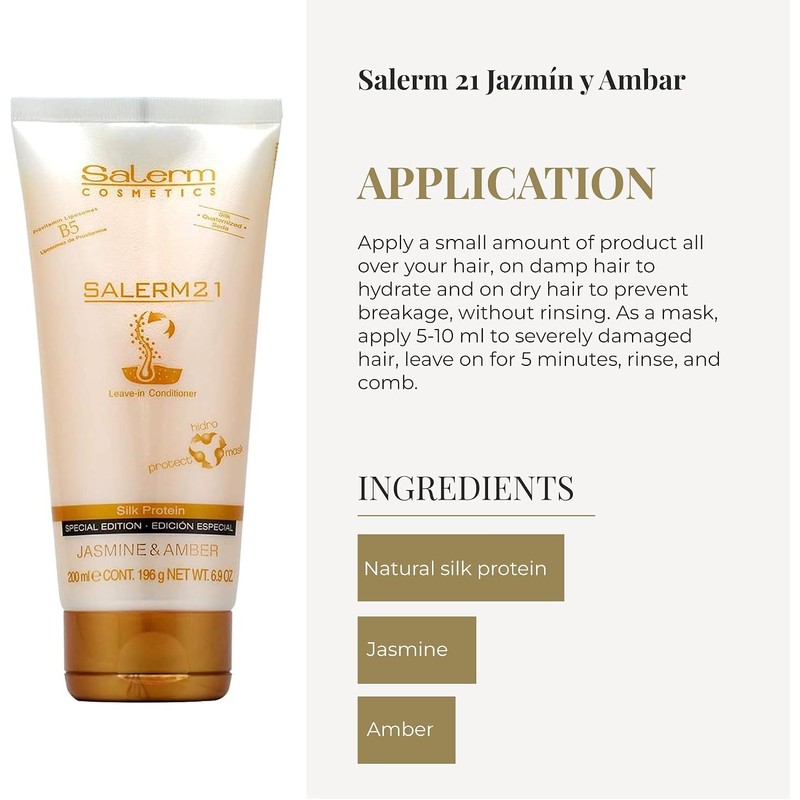 Salerm 21 B5 Silk Protein Leave-In Conditioner Jasmine & Amber,