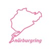 Nürburgring Sticker 8 cm - Pink Vinyl Sticker - Racing