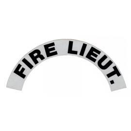 FIRE LIEUT. -  HIGHLY REFLECTIVE Fire Helmet Crescent DECALS - A PAIR