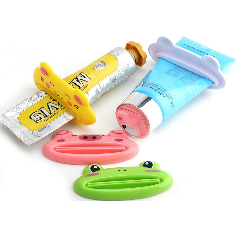 Pasow Cartoon Animal Plastic Frog Cat Panda Pig Shaped Toothpaste