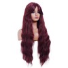 Rugelyss Burgundy Wigs for Women 26 Inches Long Red Wavy