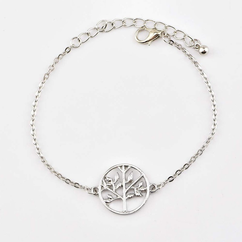 Xerling 4 pcs Bangle Silver Bracelets for Women Girls Knot