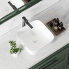KINGWONG 15 Inch Square and Round Corners Bathroom sink Rectangular