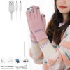 USB Heated Gloves for Men Women Touch Screen Full Finger