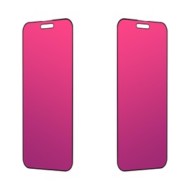 EGKimBa Privacy Screen Protector compatible with iPhone 14 Pro Max or iPhone 16 Plus, 15 Plus, 2 Packs, 6.7 inch Gradient Colorful Electroplated Anti-Spy Anti-Blue Light Easy Installation Tempered Glass