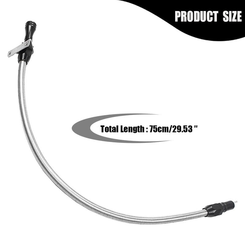 Firewall Mounted Trans Flexable Dipstick with Stainless Steel Braided Housing