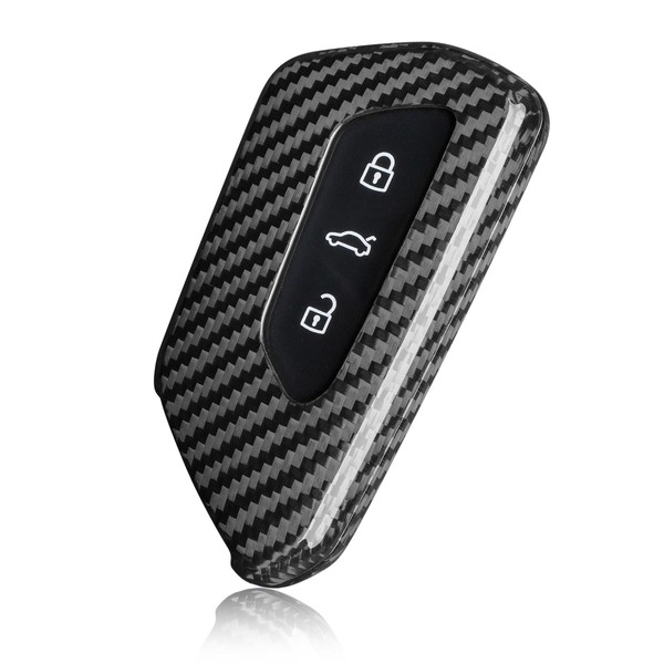 T-carbon Car Key Case Compatible with VW, Fibre Optic Key
