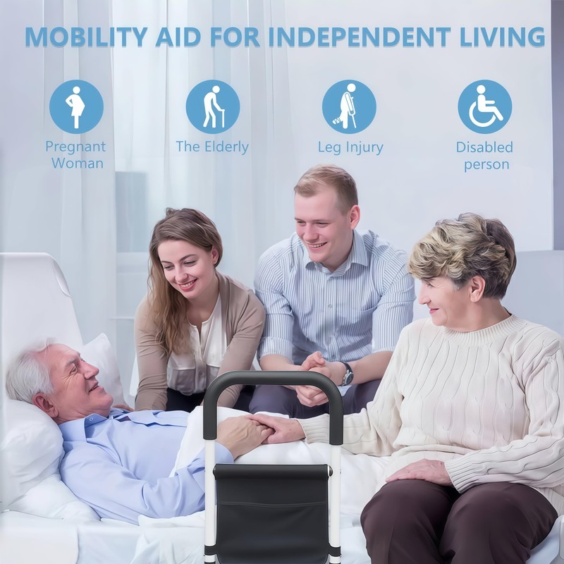 BOLESHU Bed Rails for Elderly Adults Safety, Adjustable Bed Assist
