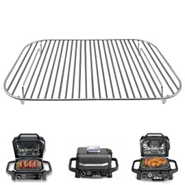 GWY Stainless Steel Rack, 12.6×8.7 IN Flex Flame Combi Accessories Outdoor Indoor Grill Stand for Ninja Woodfire OG701 OG751 and other Wood fire Electric Air Fryer