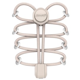 HOMAR No Tie Shoelaces for Children and Adults, Elastic Shoelaces, Quick Release for Trainers, Board Shoes and Casual Shoes, Elastic Shoelaces without Tying, beige