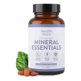 Minerales Esenciales con Glicinato de Magnesio, Calcio, Potasio, Zinc y Selenio | Apoyo Nutricional Diario para Rutina Activa y Bienestar General | Health Hack
