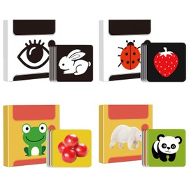 MEMOFYND 96 Cards Baby Toys, Baby Visual Cards, Black and White Color Sensory Cards, High Definition, Help Toddlers Color Recognition, Suitable for 0-36 Months Children