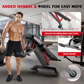 Weight Benches for Home Gym - Adjustable Workout Bench Press 1300lb Capacity Heavy Duty for Exercises Incline Flat Decline Sit-Ups