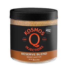 Kosmos Q Reserve Blend Brisket Injection, Premium Beef BBQ Marinade for Tender & Juicy Brisket, Phosphate-Enhanced for Moisture Retention, Competition-Grade Seasoning, Gluten Free, 16 Oz Jar