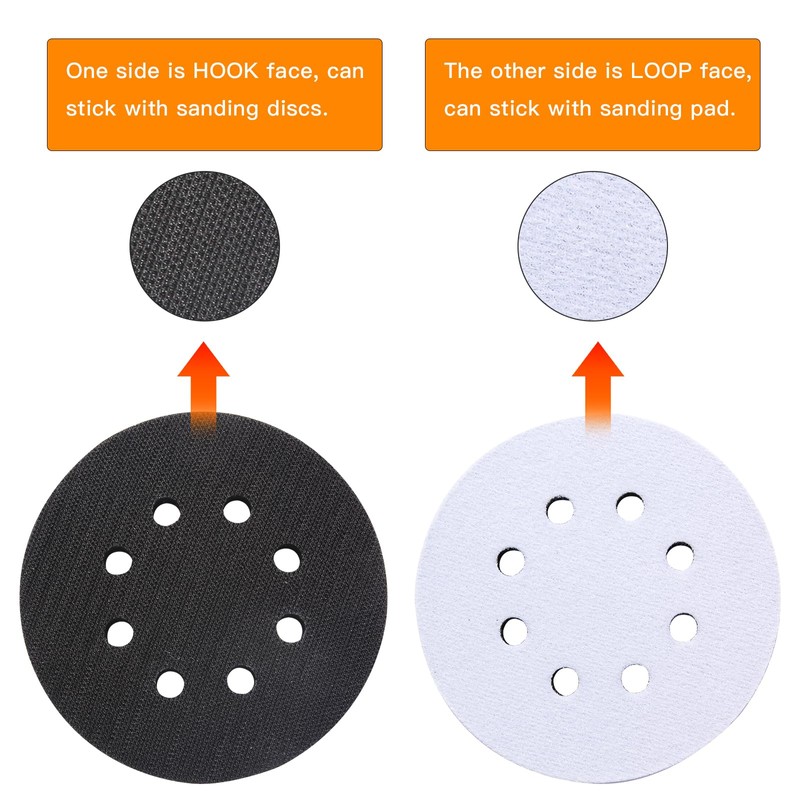 TPSUIPA 6 Pack 5 Inch 8 Holes Interface Pad, 5”