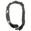 ニッコー(NIKKO) 5桁ダイヤル式チェーンロック (開錠番号変更可能) N661C750GR スチールグレー 線径φ6mmチェーン×750mm