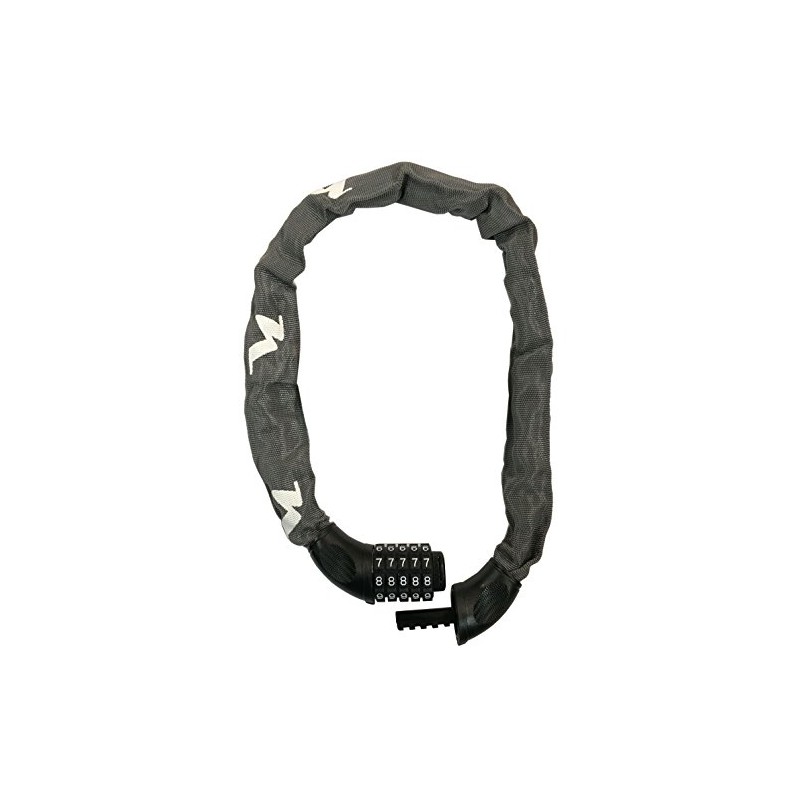 ニッコー(NIKKO) 5桁ダイヤル式チェーンロック (開錠番号変更可能) N661C750GR スチールグレー 線径φ6mmチェーン×750mm