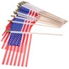 Mikinona USA Flags Wood Sticks 40 Small American Flags Perfect