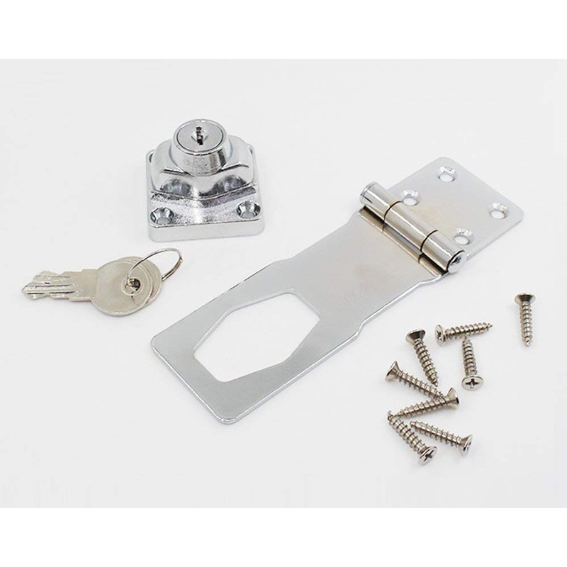 Keyed Hasp Locks Twist Knob Keyed Locking Hasp,Chrome Plated Hasp