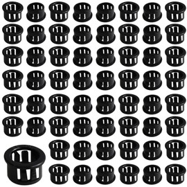 PDETVEO 60PCS 5/8 Inch Snap Bushing Grommets, Black Snap in Cable Hose Bushing for Cable, Snap, Bushing, Insulated Protection