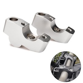 LEDISHUN Motorcycle Handlebar Handle Bar Riser Heighten Compatible with Honda NX500 CB650R CB300R CB250R CB500F CB500X (Silver)