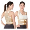 Corrector Postura Espalda Hombre Mujer Ajustable Faja Crema