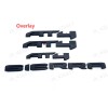 GMC 4PCS Matte Black AT4 Overlay Emblems kit Fit 2019