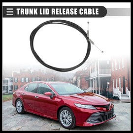 Hihaha Trunk Lid Release Cable, for Toyota Camry 2007-2011, Trunk Lock Latch Release Cable, Deck Lid Release Cable, Tailgate Door Lock Control Cable, Plastic Metal, Black Durable Material