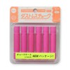Nippon Riken DCK-6-R Dustless Fluorescent Chalk, Red, 6 Pieces