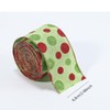 Christmas Ribbon Wired 2.5 Inch Dots with Stripes 5 Yard