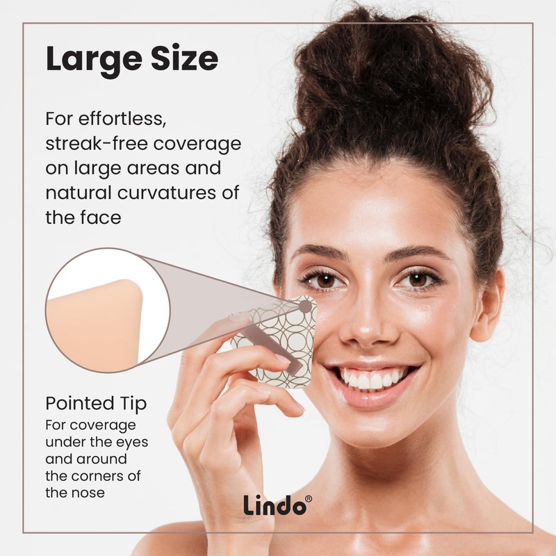 Lindo Marshmallow Makeup Puffs (5PCS) - For Foundation & Powders,