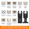 Kyoffiie 100Pcs Oscillating Saw Blades, Quick Release Multi Tool Blades