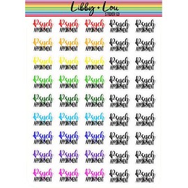 Psych Appointment Planner Stickers | Libby and Lou Sticker Co