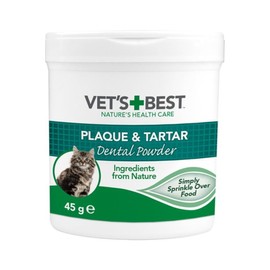 Vet's Best Natural Dental Powder for Cats | Clean Teeth and Fresh Breath - 45g
