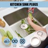 4Pcs Universal Sink Plug, White Rubber Bath Plug, Kitchen Sink