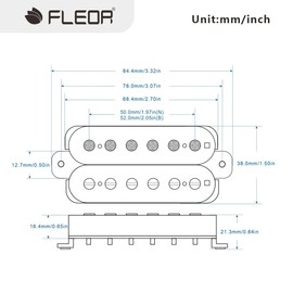FLEOR E-Gitarren-Humbucker-Tonabnehmer, Doppelspulen-Gitarrensteg-Tonabnehmer und Hals-Tonabnehmer-Set – Weiß