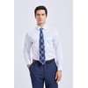HISDERN Mens Tie Royal Blue Ties for Men with Pocket