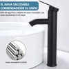 Mezcladora para Lavabo de Baño, Caliente y Frío Ajustable Cascada
