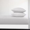 Imperial Rooms Double Fitted Sheet Brushed Microfiber White Bed Sheets
