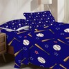 Allenjoy Baseball Ball Bat Sports Games Sheets Set with Fitted