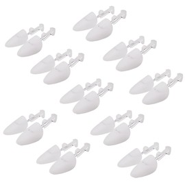 EchoDone 10 Pairs Practical Adjustable Length Men Shoe Tree Shoe Stretcher Boot Holder Shaper Support (White Color)