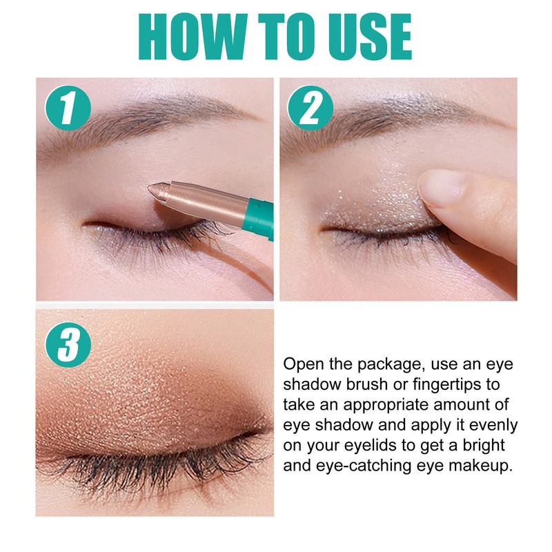 2PCS 1.4g Taupe Eyeshadow Sticks Waterproof Long Lasting Cream Texture