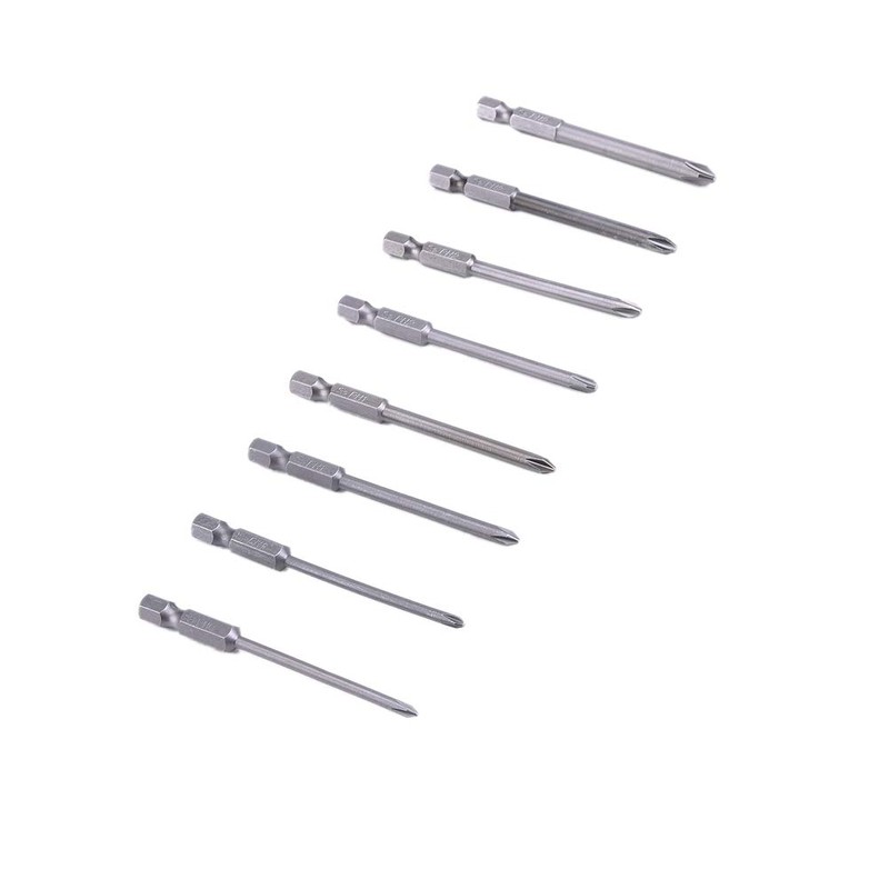 Phillips Cross Screwdriver Bits Set, 8Pcs 1/4 inch Hex Shank