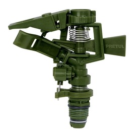 Pretul ASVE, Aspersor verde de plástico, cabeza y conector fabricados en ABS