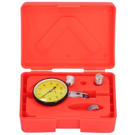 Dial Indicator Stainless Steel 0 to 0.2mm Leverage Shockproof Measuring Gauge with Ruby Probe