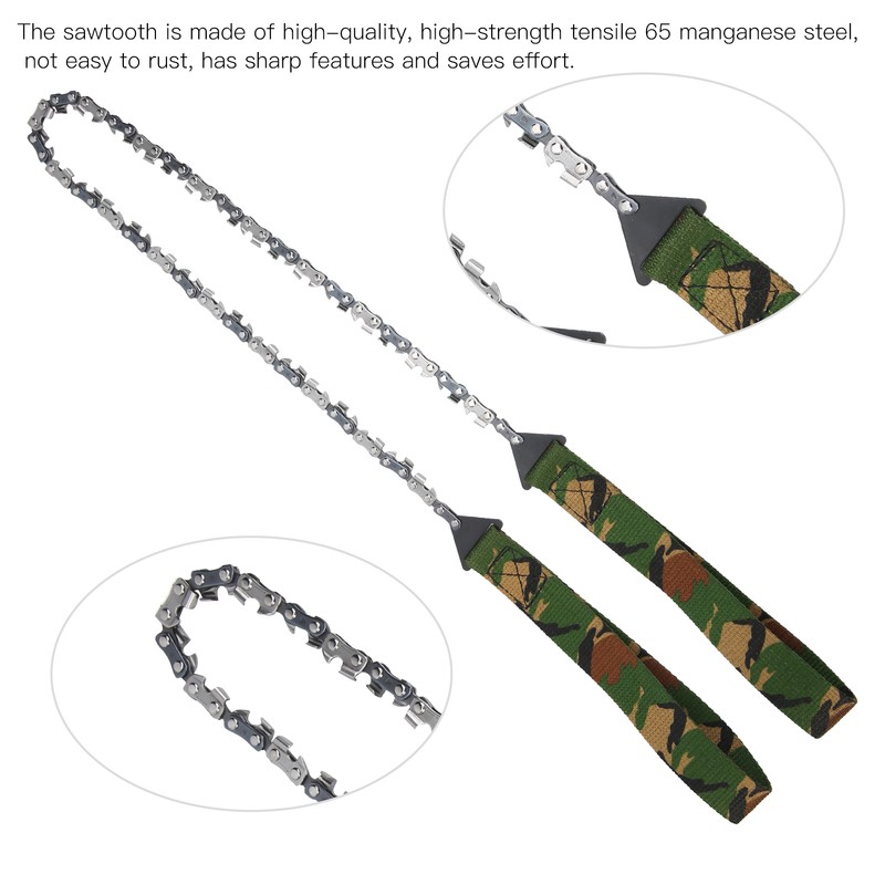 Outdoor Mini Portable Hand Chain Saw Survival 33T Logging Camping