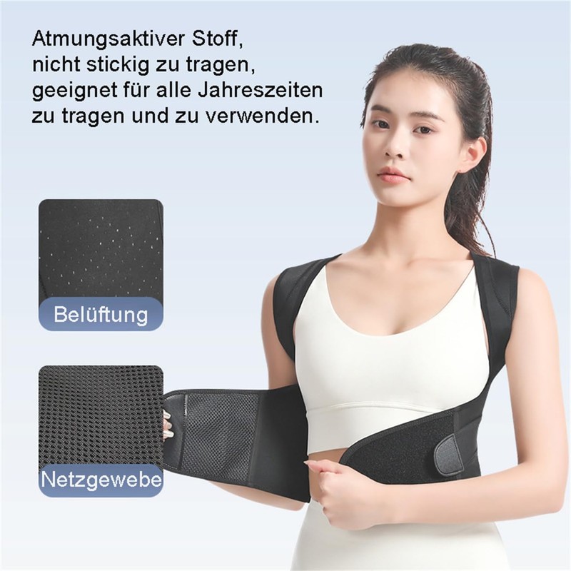 HPONEZJ Back Posture Correction Adjustable Back Support Belt Children Adults