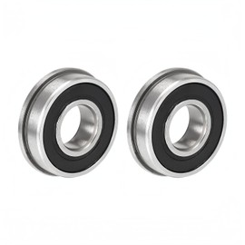 DEEG 10 PCS Lawn Mower Wheel Bearings ID 1/2" x OD 1-1/8" Flanged Ball Bearings for Push Lawn Mower Replace for Honda,Husqvarna,yardmax,Cub Cadet/MTD 741-0262